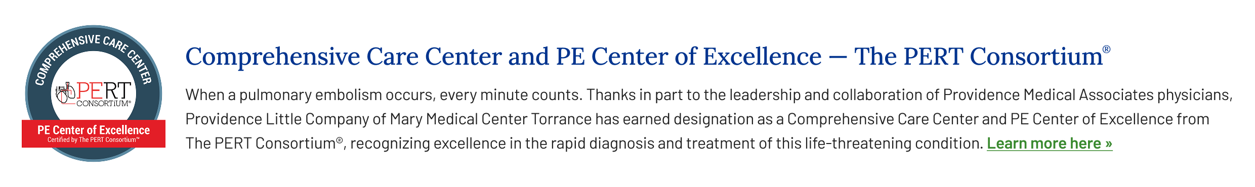 PERT Banner desktop Comprehensive Care Center and PE Center of Excellence — The PERT Consortium